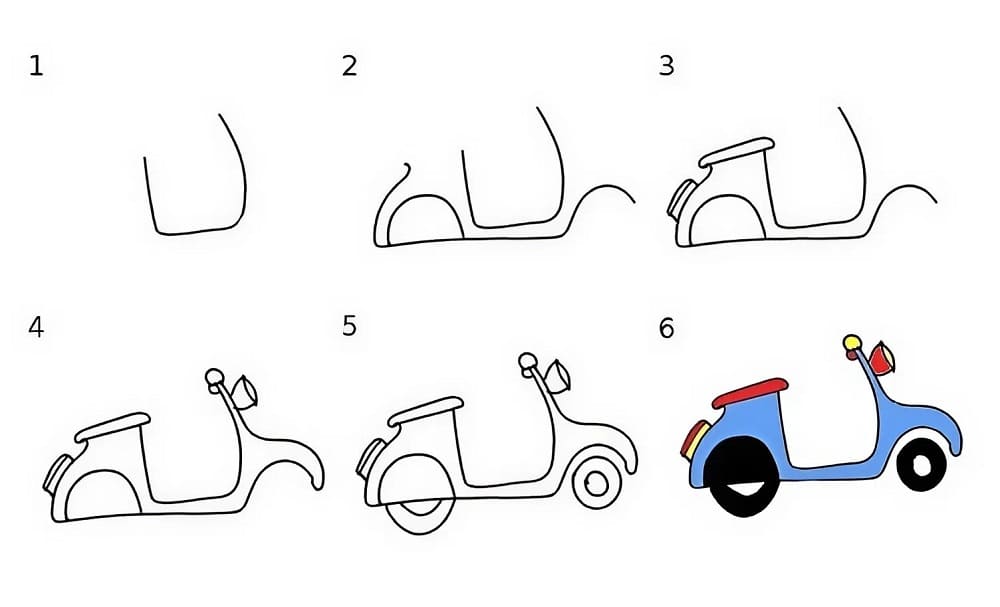 Wie zeichnet man ein Motorrad