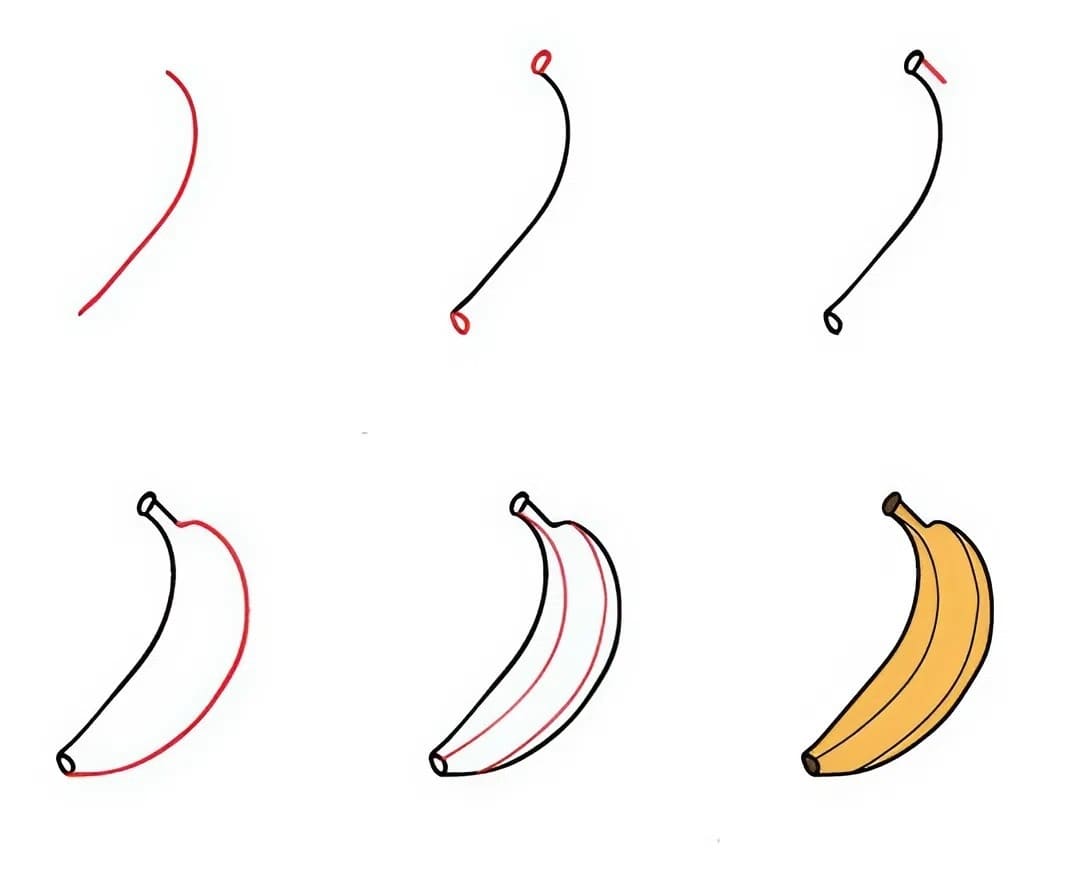 Wie zeichnet man eine Banane
