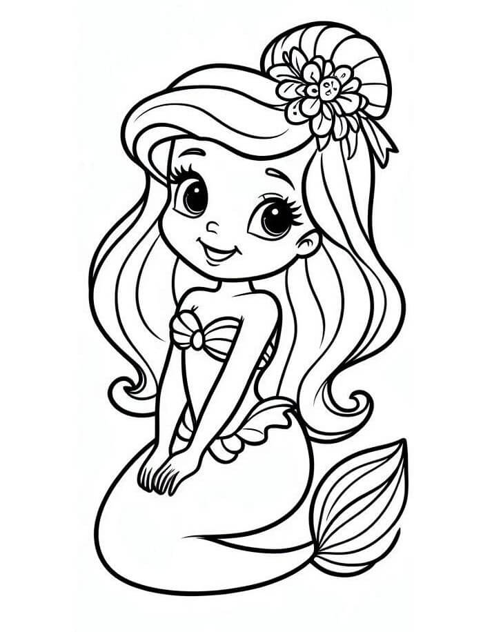 Wunderschöne Arielle ausmalbilder
