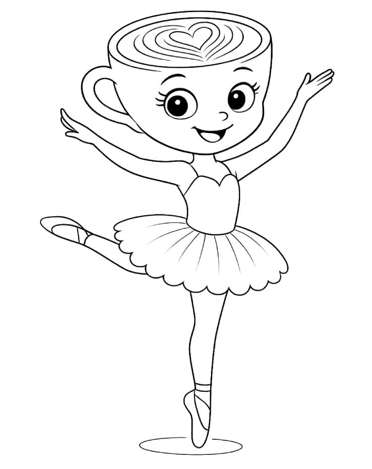 Wunderschöne Ballerina Cappuccina ausmalbilder