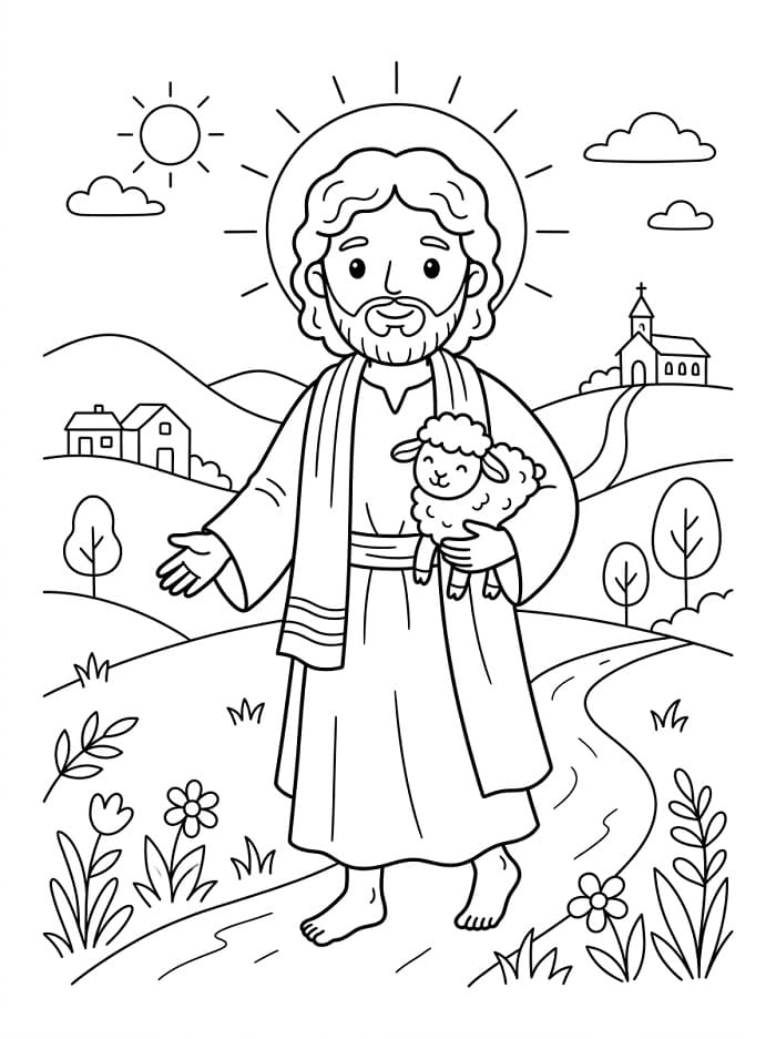 Wunderschöner Jesus ausmalbilder