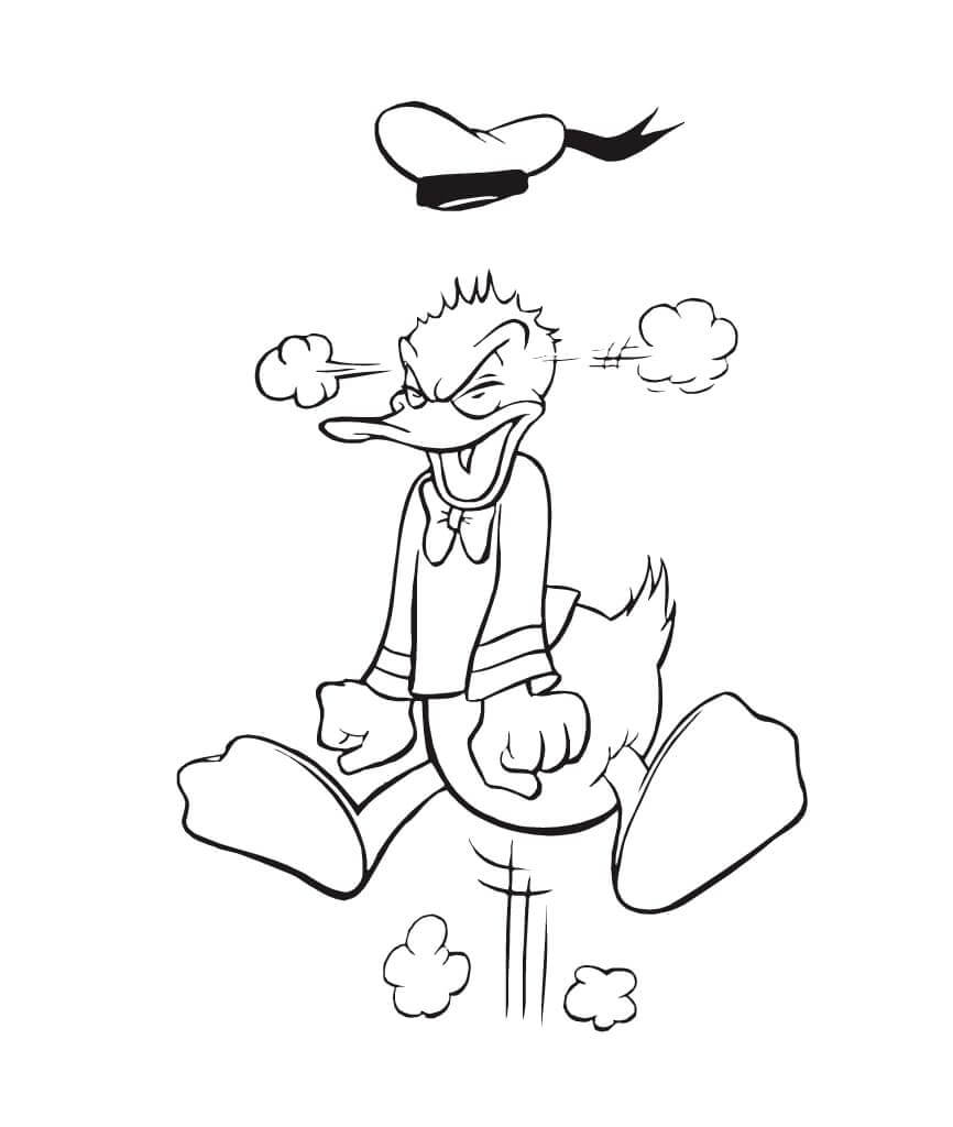 Wütender Donald Duck ausmalbilder