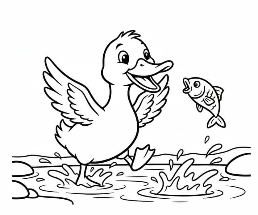 Zeichentrick Ente ausmalbilder