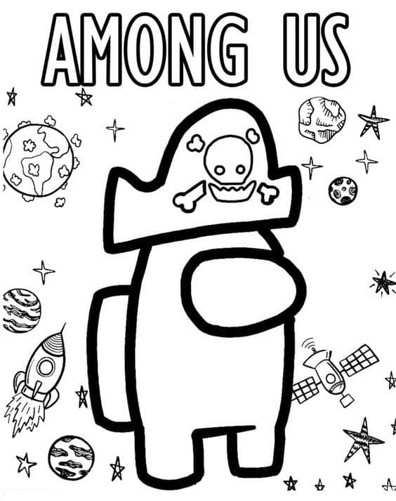 Among Us für 4-jährige Kinder ausmalbilder