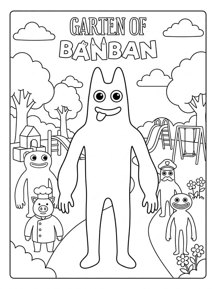 Leichtes Garten of Banban ausmalbilder