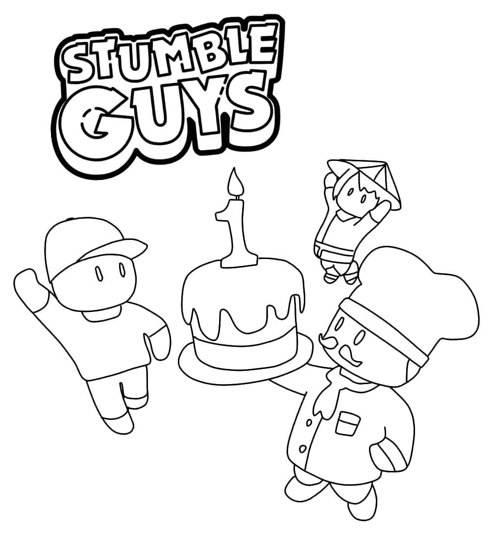 Stumble Guys zum Drucken ausmalbilder